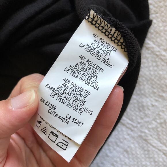 Tiana B Color Block Sweater Dress L Cream Gray Black Made in USA Office Career - Picture 9 of 11